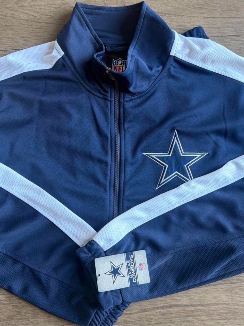 NWT NFL Mens Track Jacket Navy Blue Full-Zip Jacket- cowboys
Size XL